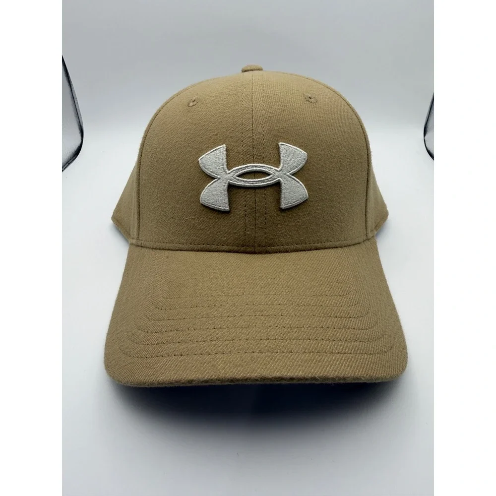 Under Armour Mens Tan Adjustable Baseball Cap Logo Hat 6007147 OSFM NEW‎